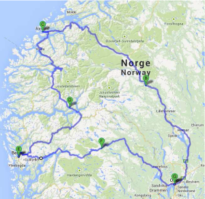 carte-norvege-itinéraire