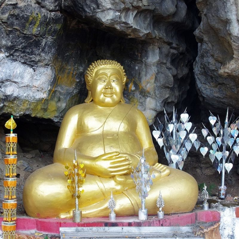 Un bouddha des grottes de Pak Ou en croisière au Laos avec Via Dream